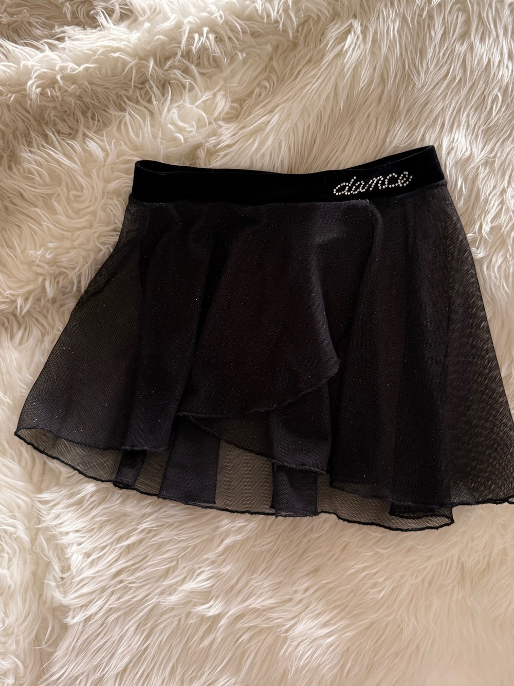 Girls Black Dance Wrap Skirt By Dark Rabbit